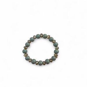 Elegant Beaded Bracelet in Whiteand Brown